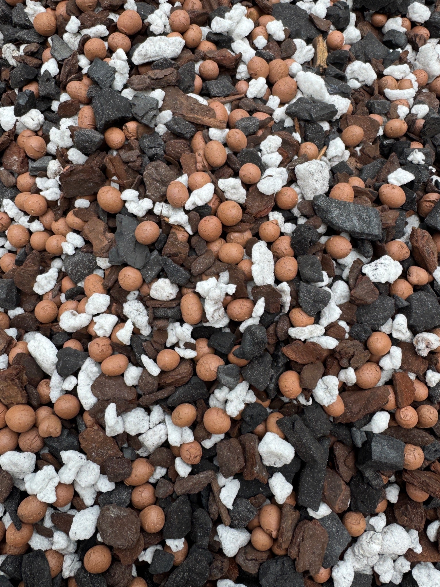 Close-up photograph of Orchid Mixes substrate